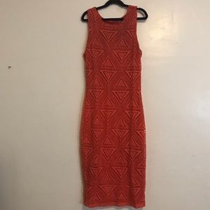 Orange Midi Dress